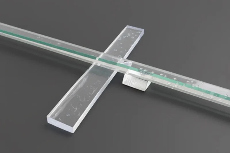 Transparente Unterlagen für rahmenlose Glasduschen – 6 × 51 mm
