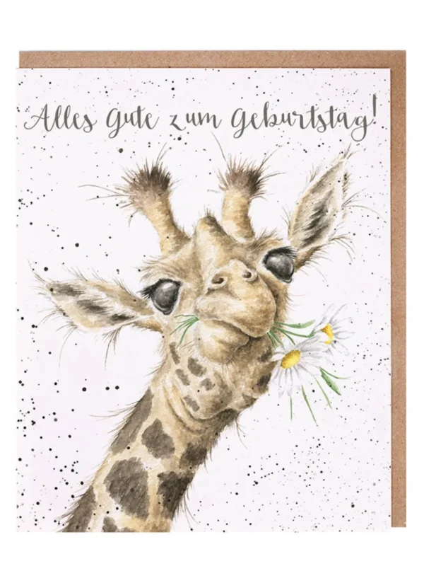 Geburtstagskarte Giraffe von Wrendale Designs