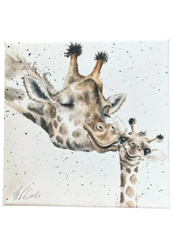 Giraffen auf Leinwand von Wrendale Designs