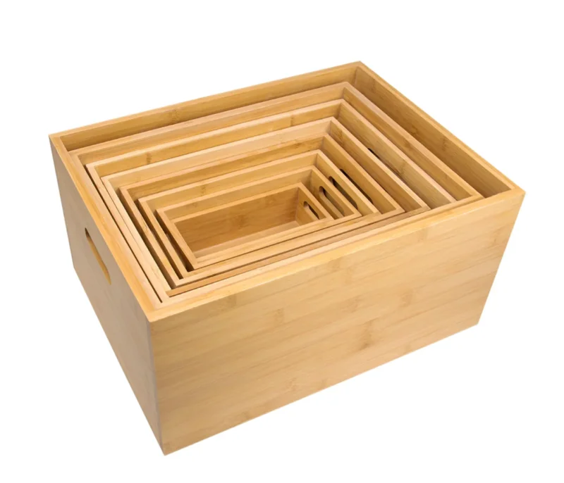 Holz-Kiste aus Bambus – Aufbewahrungsbox & Geschenkkiste – Nachhaltige Bambus Geschenkbox zur Aufbewahrung & Dekoration – Vielseitige Holz Kiste für Küche, Bad, Wohnzimmer & Geschenkideen