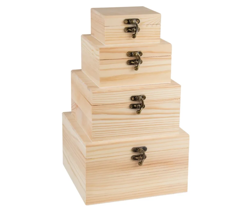 Holzbox mit Deckel – Vintage Holzkiste & Aufbewahrungstruhe aus Holz – für Wohnzimmer, Büro, Deko & Erinnerungen