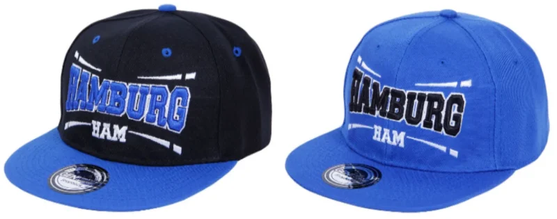 Hamburg Snapback Basecap Baseball Mütze Käppi Cap Cappy Schirmmütze - flacher Schirm