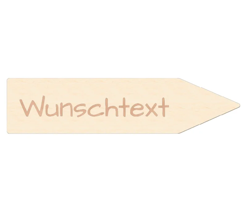 Holz Acryl Pfeilwegweiser personalisierbar 39 x 9 cm Schild Wegweiser - Holzzeiger Holzschild Wegweiser-Schild