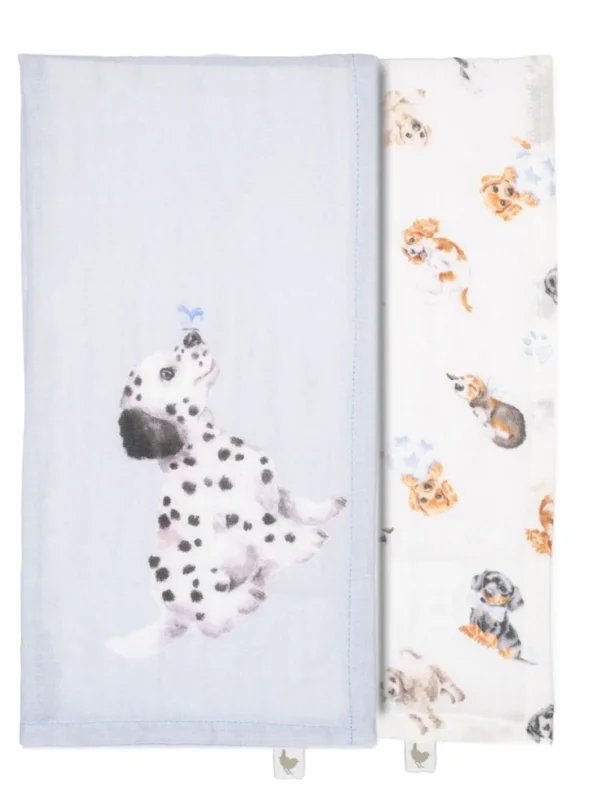 Hunde Baby Tücher Set von Wrendale Designs