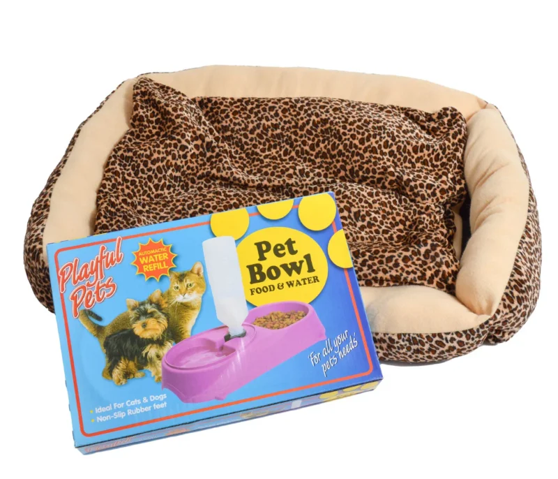 Flauschiges Hundebett-Set mit tragbarem Kuschelplatz, Spielzeug & Überraschung für kleine und große Hunde.