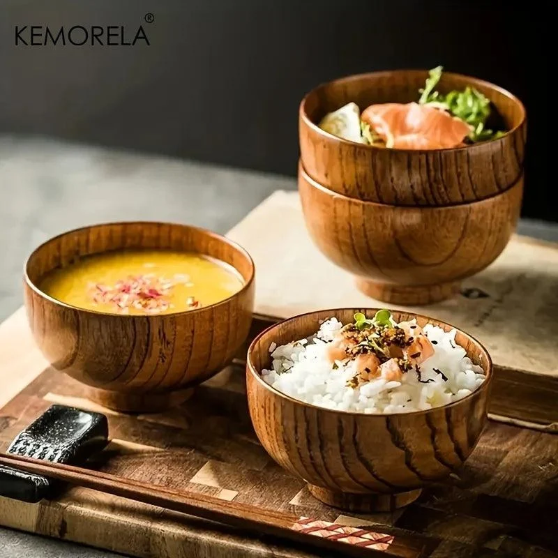 KEMORELA Schale - Bowl aus Holz für Salat & Obst (6 Größen) - Kochschein
