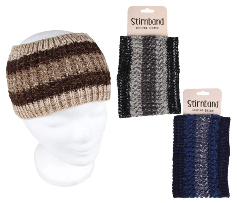 Damen Stirnband Winter – Warmes gestricktes Haarband für kalte Tage – Weiches Ohrenwärmer Stirnband für Winter, Herbst & Outdoor – Modisches Damen Haarband für Alltag, Spaziergang & Sport