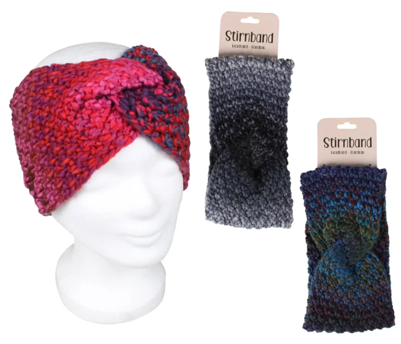 Damen Stirnband Winter – Warmes gestricktes Haarband für kalte Tage – Weiches Ohrenwärmer Stirnband für Winter, Herbst & Outdoor – Modisches Damen Haarband für Alltag, Spaziergang & Sport