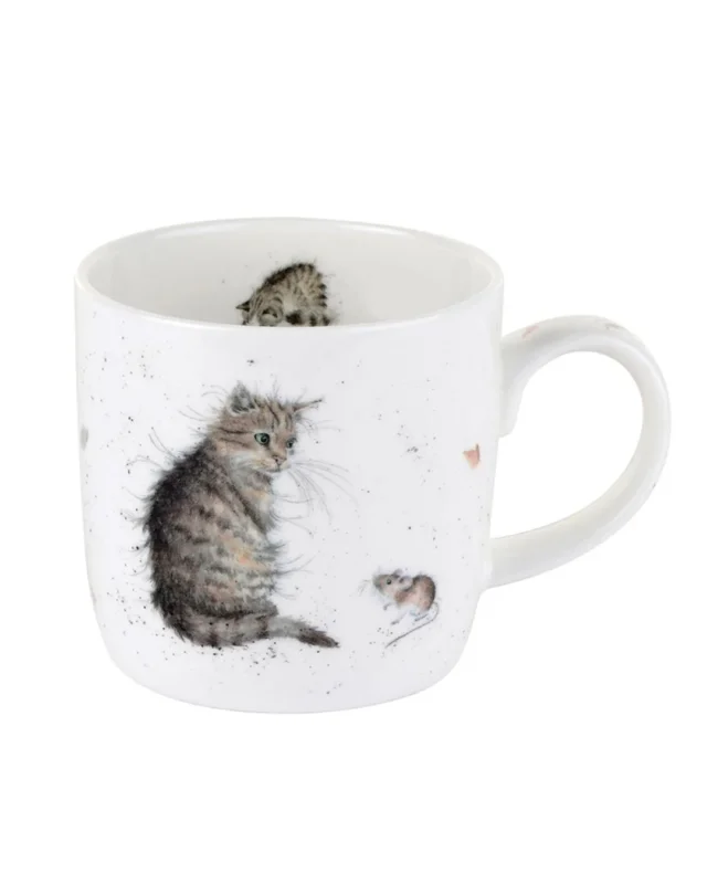 Katze mit Maus Tasse "Cat and Mouse" von Wrendale Designs