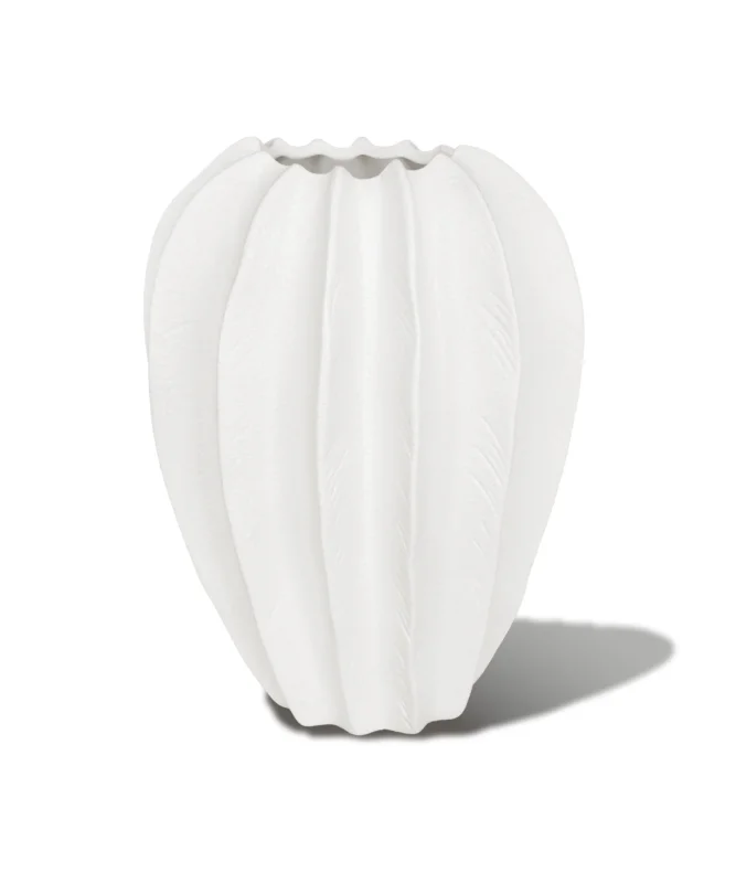 Gerippte Keramikvase in Blütenform – calla collection von 7 O'CLOCK