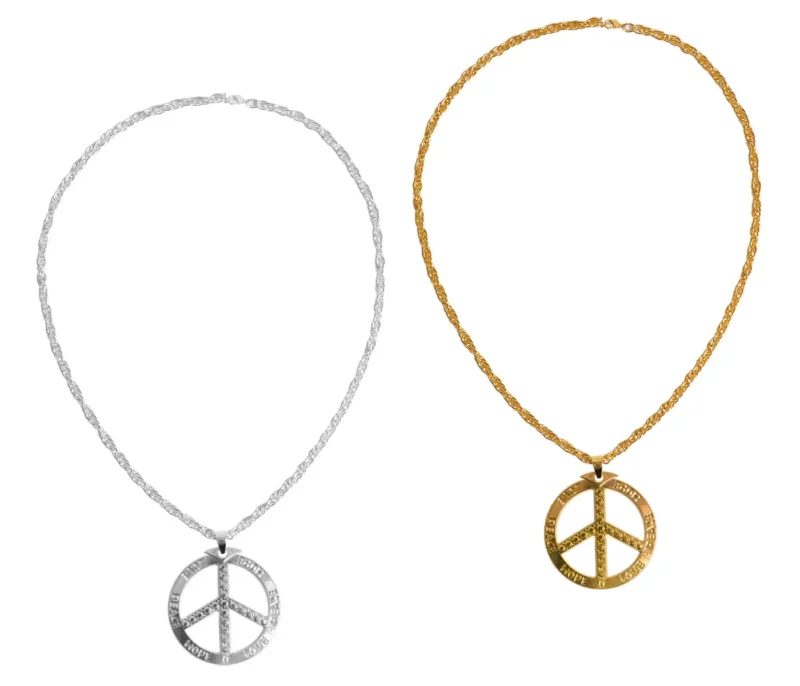 Stylische Hip Hop Rapper Kette in Gold und Silber