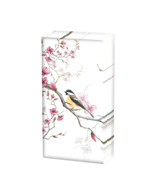 Taschentücher „Bird & Blossom“ von Ambiente mit Vogel auf Kirschblütenzweig