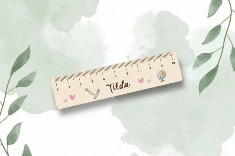Lineal personalisiert mit Name 10 cm Lesezeichen mit Motiv Geschenk Kinder Schule Einschulung individuell