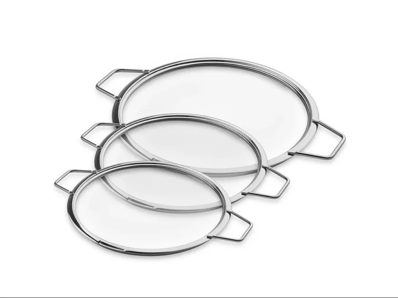 STAPELBARE GLASDECKEL – 20/ 24/ 28 CM – 3 TEILE - 1