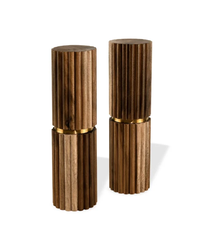 Salz- und Pfeffermühle im Rillen-Design – Serie Marlo von 7 O'CLOCK