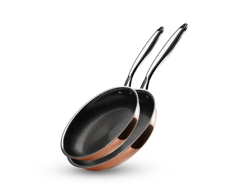 KUPFER HYBRID ANTIHAFT BRATPFANNENSET - 2 TEILE - 1