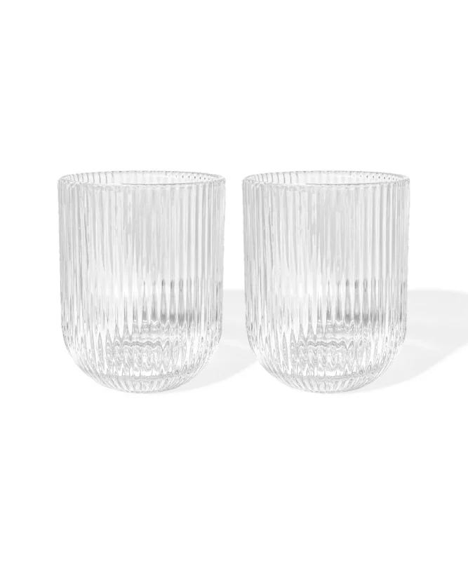 Geriffeltes kleines Trinkglas – paris collection von 7 O'CLOCK