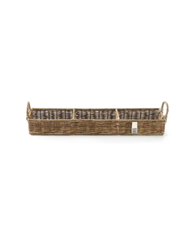Rustic Rattan Rectangular Basket von Rivièra Maison, rechteckiger Korb aus Rattan