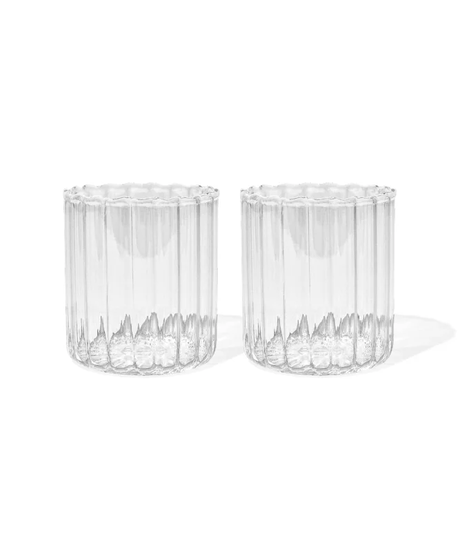 Kleines Trinkglas im Streifen-Design – norway collection von 7 O'CLOCK