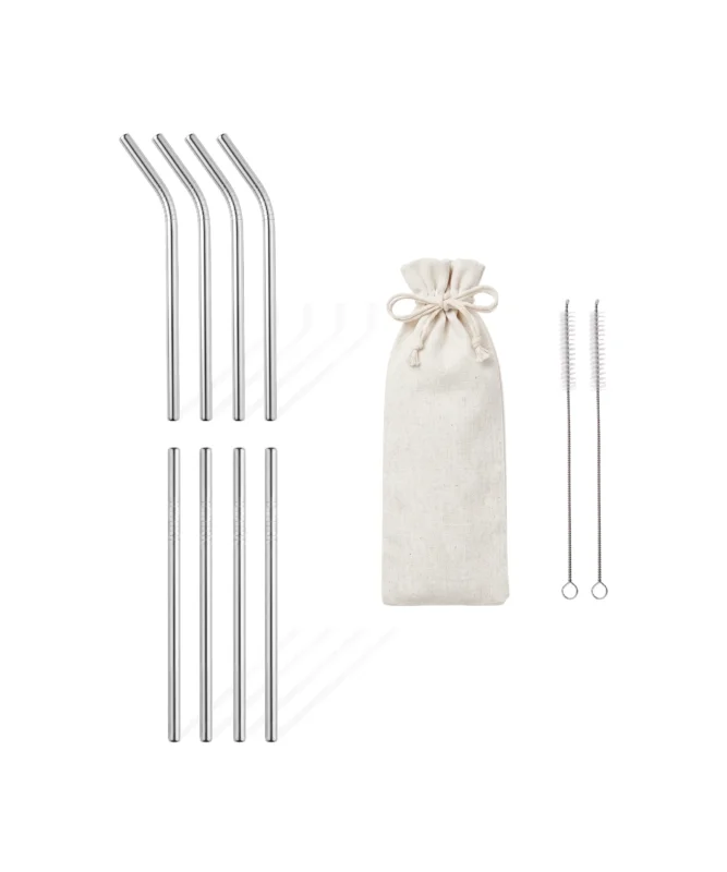 Kurze Edelstahlstrohhalme im 8er Set 15cm – eli collection von 7 O'CLOCK