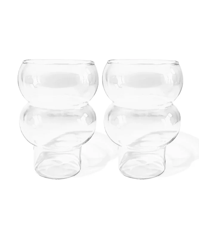 Großes Trinkglas mit zwei Bubbles – tokyo collection von 7 O'CLOCK