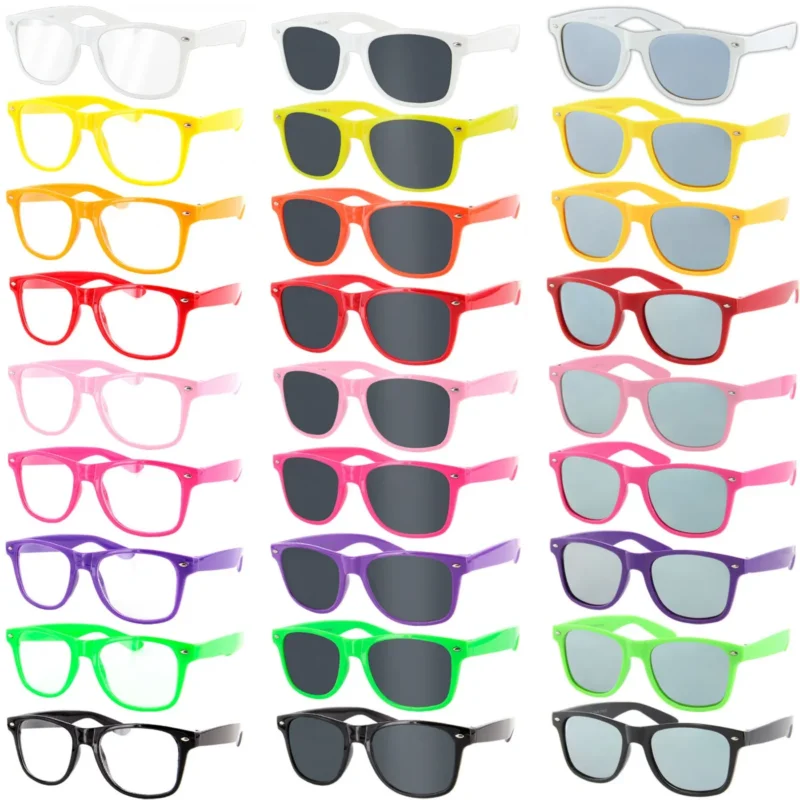 Nerd Brille Retro – Coole Brille für Damen & Herren mit klaren und verspiegelten Gläsern