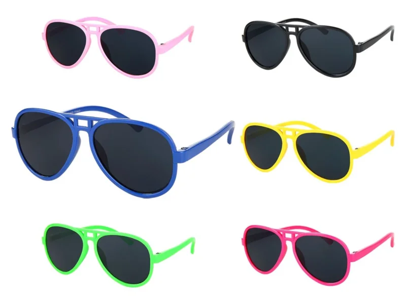 Sportliche Vintage Kinder Pilotenbrille Sonnenbrille Viper