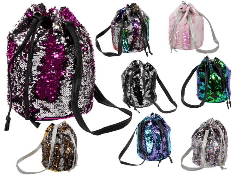 Glitzer Turnbeutel Sportbeutel Glitter Beutel für Mädchen 18 cm