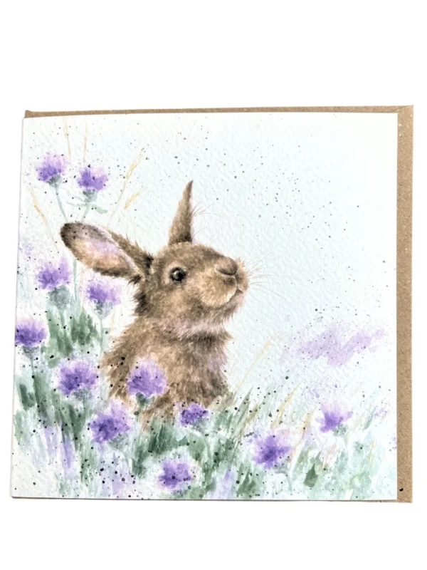 Verträumter Hase Grußkarte von Wrendale Designs
