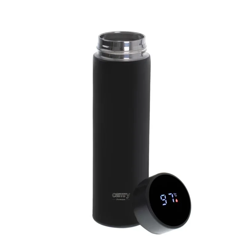 Camry CR 4507bk Thermoskanne mit LED-Temperaturanzeige – 473 ml, schwarz