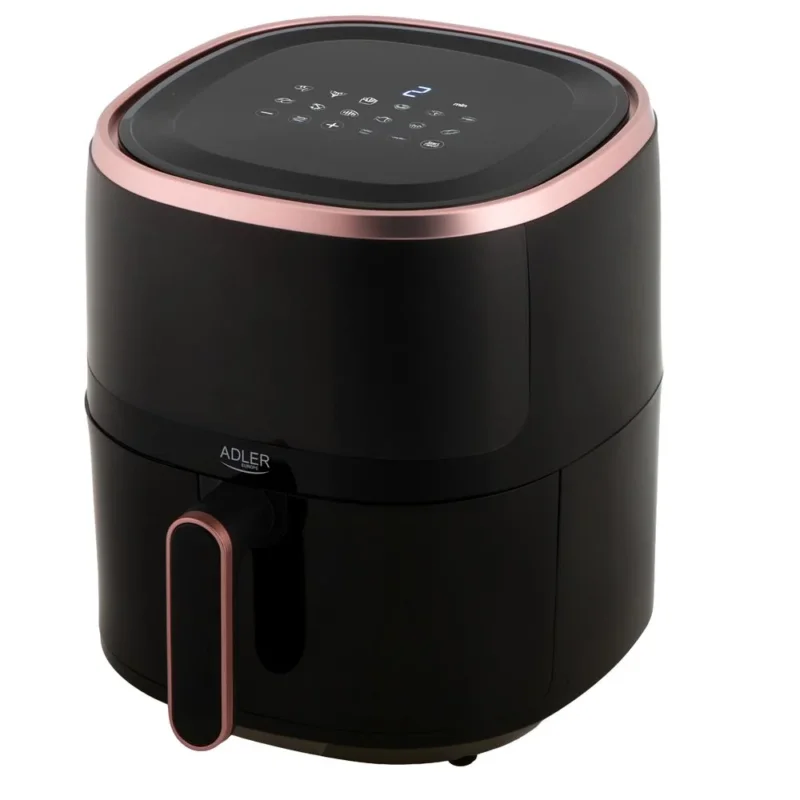 Adler AD 6322 Heißluftfritteuse 5 L mit LED-Touchpanel, 12 Programmen, 2000 W, schwarz