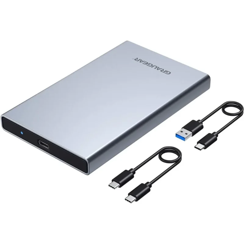 GRAUGEAR USB Type C Gehäuse für 2,5 Zoll HDD SSD Aluminium