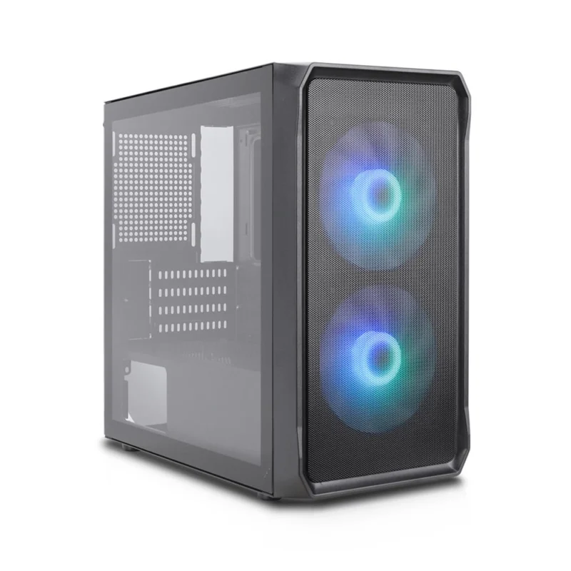 Silentware Air 10 Black – Kompaktes mATX PC-Gehäuse mit Mesh-Front & Glas-Seitenfenster