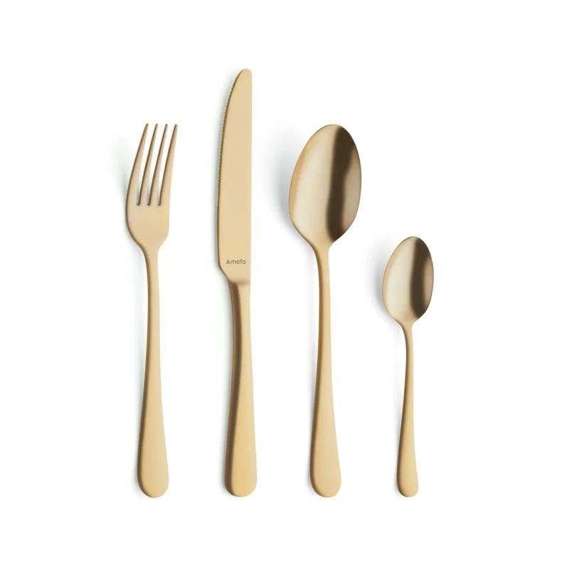Amefa - Austin 24-delige Bestekset 6 Personen - Mat Goud Bestekset Amefa