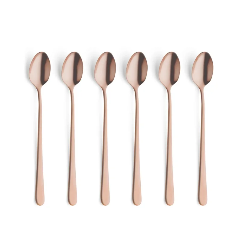 Amefa - Austin 6 Latte Lepels - Mat Koper Latte lepels Amefa