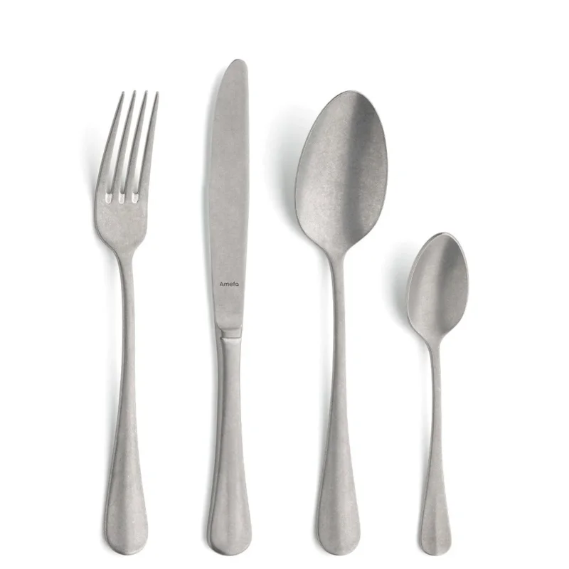 Amefa - Baguettte 24-delige Bestekset 6 personen Stonewash - in luxe kist Bestekset Amefa
