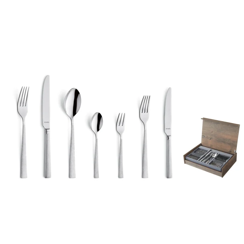 Amefa - Jewel 84-delige Bestekset 12 Personen Hoogglans - in luxe kist Bestekset Amefa