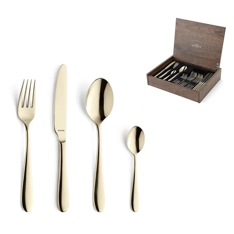 Amefa - Oxford 24-delige Bestekset 6 Personen Hoogglans - Champagne Bestekset Amefa