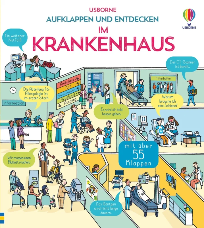 Aufklappen und Entdecken: Im Krankenhaus_Usborne Verlag_Buchcover