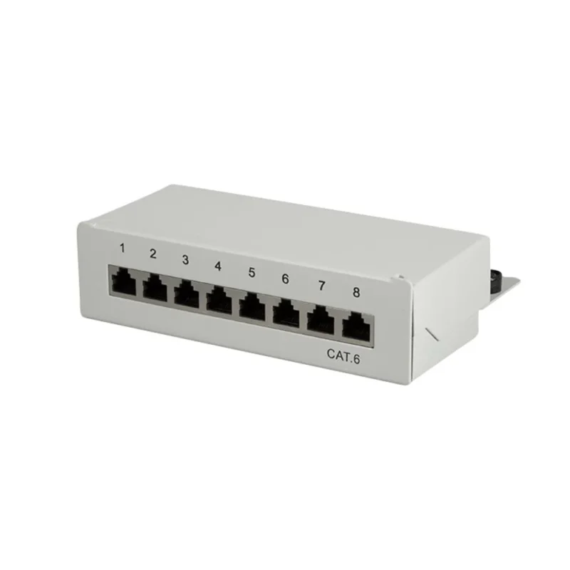 LogiLink Cat 6 Patchpanel 8 Port geschirmt Desktop Grau