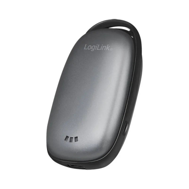 LogiLink Powerbank 4.000 mAh mit Handwärmer, USB-A, metallgrau