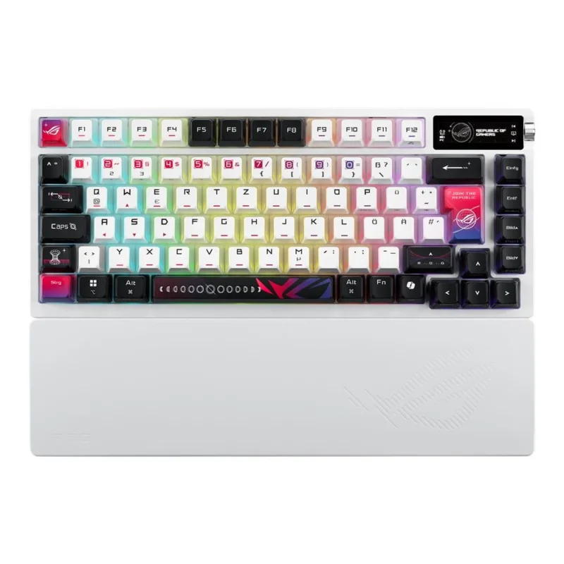 ASUS ROG Azoth X 75% Gaming Tastatur QWERTZ Wireless OLED RGB Weiß