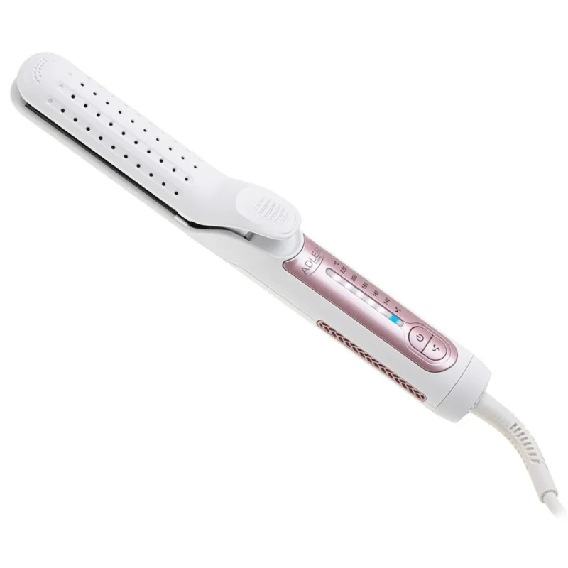 Adler AD 2326 Professioneller Haarglätter weiß/rosa – 2-in-1 Stylinggerät