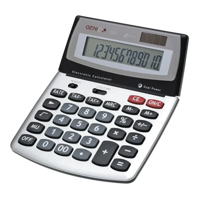 GENIE Tischrechner 560 T Dual Power Bürorechner 12 stellig