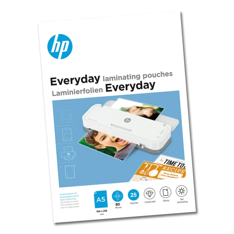 HP Everyday Laminierfolien DIN A5 80 Micron 25 Stück