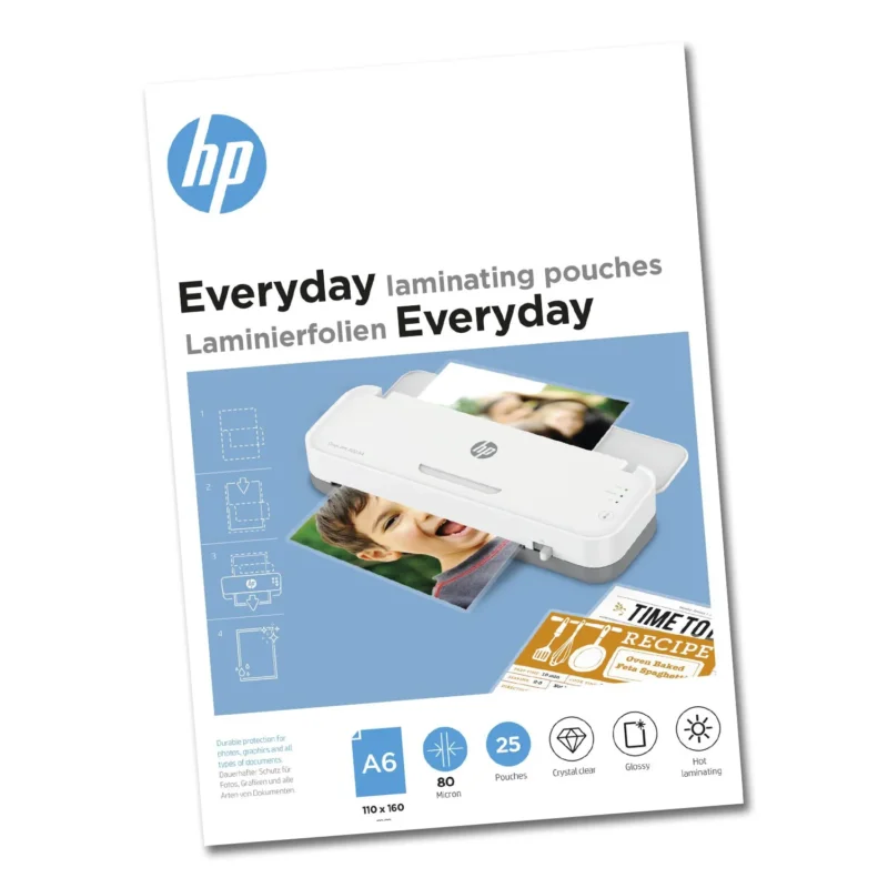 HP Everyday Laminierfolien DIN A6 80 Micron 25 Stück