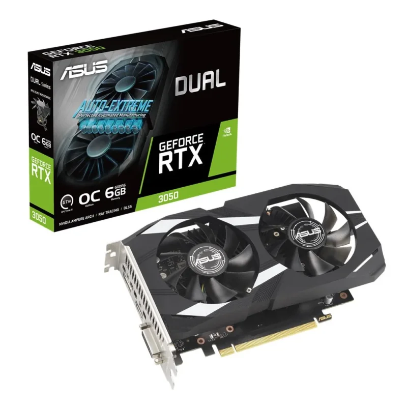 ASUS Dual GeForce RTX 3050 OC Edition 6GB GDDR6 PCIe 4.0 Gaming Grafikkarte