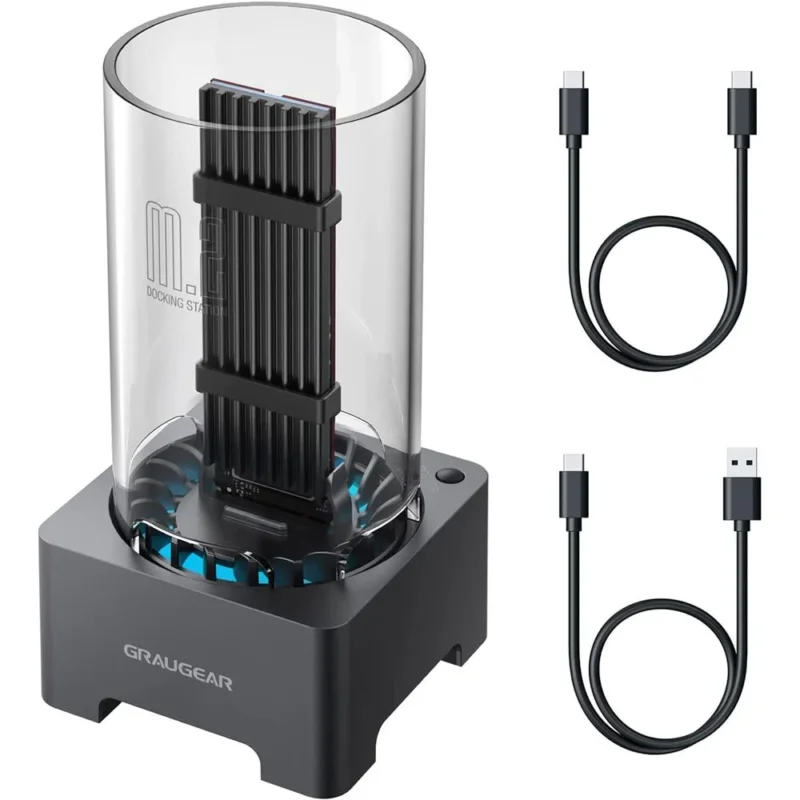 GRAUGEAR USB C Dockingstation für M.2 NVMe NGFF SSD USB 3.2 10 Gbit/s