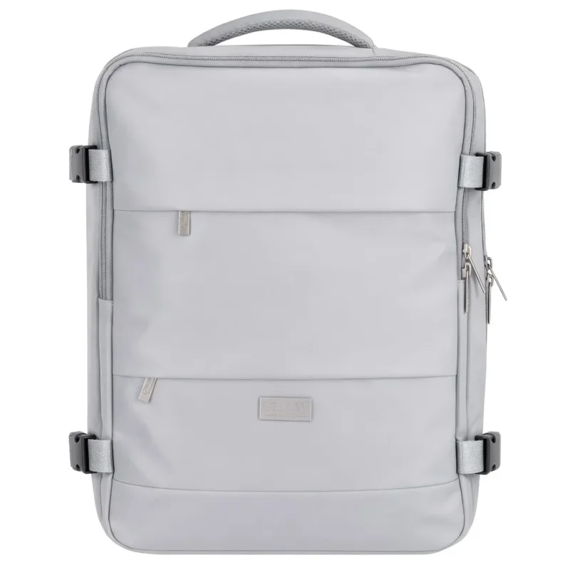Camry CR 6880mg Reiserucksack 24 Liter, Handgepäck Rucksack mit Laptopfach bis 17 Zoll, Schuhfach, Nassfach, RFID-Fach, Business, Sport und Reisen, mittel grau