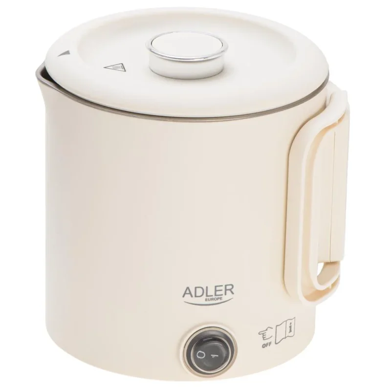 Adler AD 1388b Reisewasserkocher 0,8L kompakt leicht klappbarer Griff Beige
